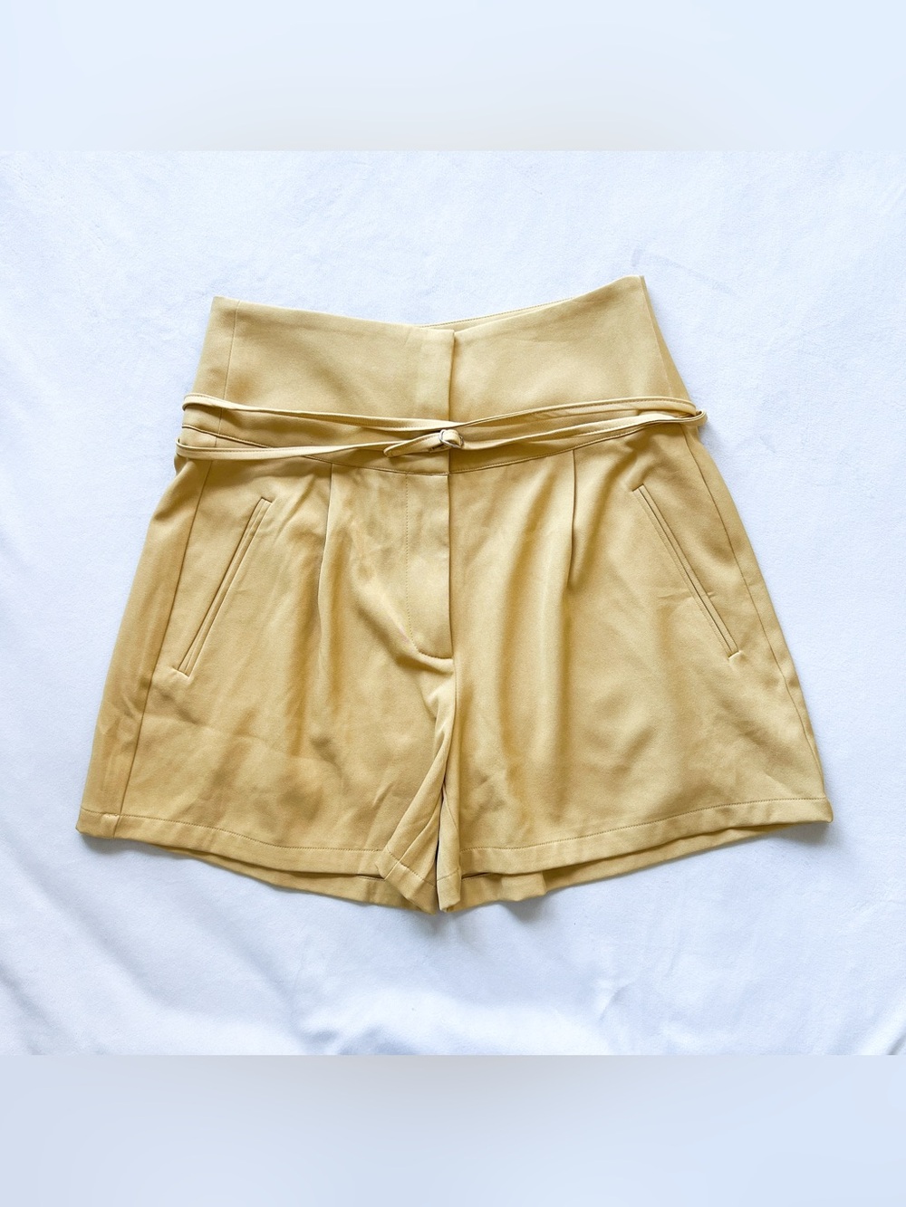 4th + Reckless High-Waist Paperbag Shorts with Self-Tie Belt - Medium